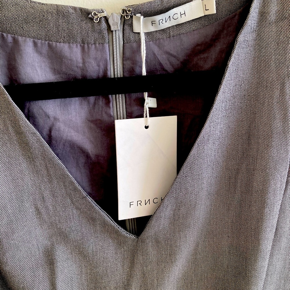 FRNCH grey v neck jumpsuit size L NWT
